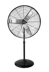 VisionAir 2VAFP30 Heavy-Duty Oscillating High-Velocity Pedestal Fan, 120 V, 30 in Dia Blade, 3-Speed, 7558 cfm Air