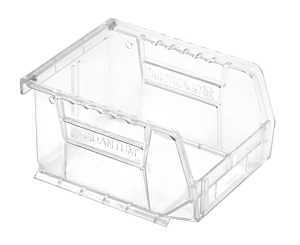 Quantum Storage Systems RQUS210CC-UPC Ultra Stack and Hang Bin, 10 lb, Polypropylene, Clear, 5-3/8 in L, 4-1/8 in W