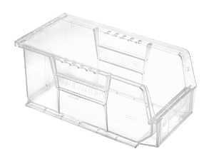Clear 30‑lb Polypropylene Stack & Hang Bin – Quantum Storage Ultra Model