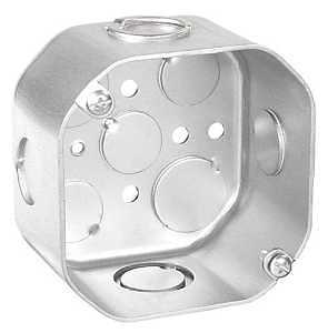 Old Work 4 In. X 4 In. Octagon Box For Ceiling And Wall Fixtures
