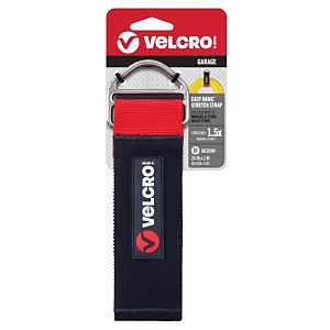 VELCRO Brand EASY HANG VEL-30894-USA Medium-Size Heavy-Duty Stretch Storage Strap, 2 in W, 24 in L, Nylon, Black, 20 lb