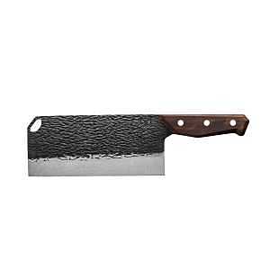True PrimalForge Series TRU-FXK-1019 Cleaver Knife, Stainless Steel Blade, Monzo Wood Handle