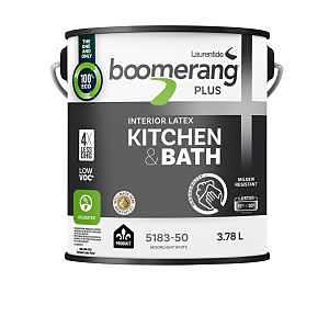 Boomerang 5183-50 Interior Paint, Moonlight White, 3.78 L, 430 sq-ft Coverage Area