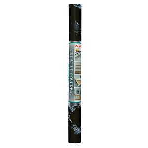 Con-Tact Creative Covering 09F-C9843-12 Shelf and Drawer Liner, 18 in L, 9 ft W, PVC Vinyl, Black