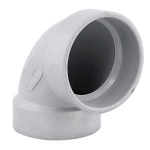 Homerite System 15 Series 326500 Short Elbow, 2 in, Hub x Hub, 90 deg Angle, PVC, Gray, SCH 40 Schedule