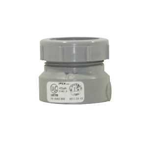 Homerite System 15 326514 PVC Trap Adapter – 1½‑in Hub‑to‑Slip Joint, Gray