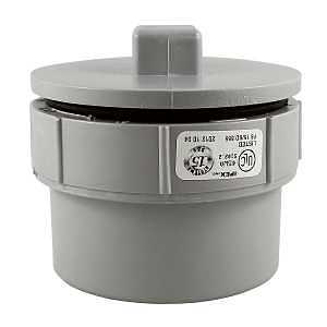 Homerite System 15 Series 326545 DWV Line Cleanout, 1-1/2 in, Spigot x Gasket, PVC, Gray, SCH 40 Schedule