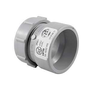 Homerite System 15 Series 326548 Tail Piece Adapter, 1-1/2 x 1-1/4 in, Spigot x Slip Joint, PVC, Gray