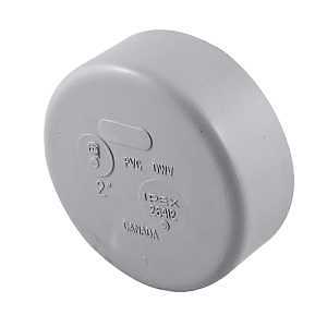 Homerite System 15 Series 326554 DWV Cap, 2 in, Hub, PVC, Gray, SCH 40 Schedule