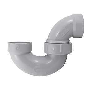 Homerite System 15 Series 326556 DWV P-Trap with Union, 1-1/2 in, Hub x Hub, PVC, Gray, SCH 40 Schedule