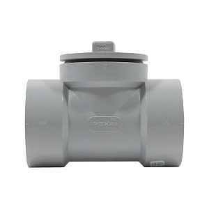 Homerite System 15 Series 326565 DWV Line Cleanout, 2 in, Hub x Hub x Gasket, PVC, Gray, SCH 40 Schedule