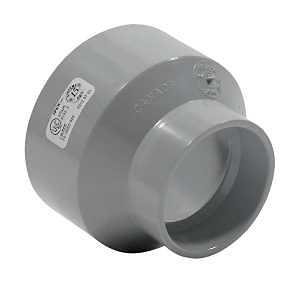 Homerite System 15 Series 326570 DWV Coupling, 3 x 1-1/2 in, Hub, PVC, Gray