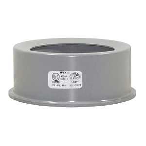 Homerite System 15 Series 326573 DWV Reducer Bushing, 3 x 2 in, Spigot x Hub, PVC, Gray