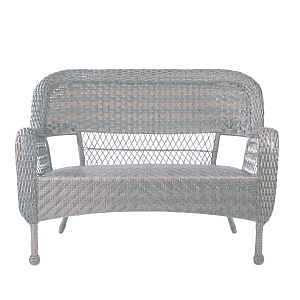 Brown Wicker Patio Loveseat – Weather-Resistant Outdoor Seating