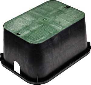 NDS Standard 117BC Valve Box, 25-3/4 in L, 19 in W, 12-1/4 in H, PVC, Black/Green