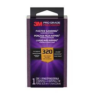 Extra‑Fine 320‑Grit Pro Sanding Block – 2.5" x 4.5" Foam Sponge for Wet & Dry Hand‑Sanding