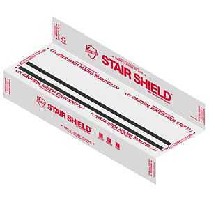 Surface Shields PLS SS 34 Stair Shield, 34 in L, 21 in W, 0.1 mm Thick, Polypropylene, White