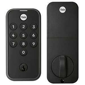 Yale Code Series YED210-NR-BSP Keypad Lock, Grade 3 Grade, Keyed Different Key, Metal, Black Suede, KW1 Keyway