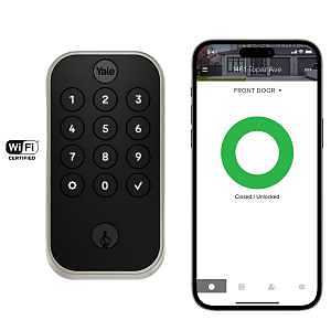 Yale Assure Lock 2 Series YRD410-WF1-619 Keypad with Wi-Fi, Grade 2 Grade, Zinc, Satin Nickel, KW15 Keyway