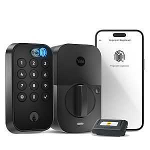 Yale Assure Lock 2 Touch Series YRD410-F-WF1-BSP Keypad with Wi-Fi, Grade 2 Grade, Black Suede, 2-3/8, 2-3/4 in Backset