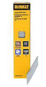 DEWALT DBN18075-1 Collated Brad Nail, 3/4 in L, 18 ga, Metal, T-Style Head, Smooth Shank