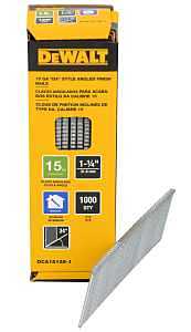 DEWALT DCA15125-1 Finishing Nail, 1-1/4 in L, Steel, Galvanized, Round Head, 1000 PK