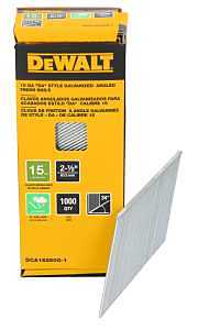 DEWALT DCA15250G-1 Finishing Nail, 2-1/2 in L, Steel, Galvanized, Round Head, 1000 PK