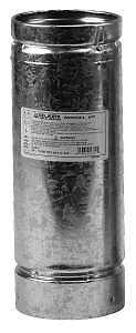 Selkirk 244024 Pellet Pipe, 4 in Dia, 24 in L, Stainless Steel