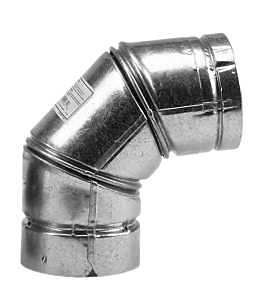 Pellet Stove Elbow, 90 Degree, Type L, 4-In.