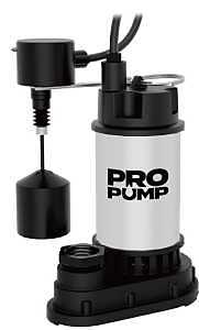 PRO PUMP SP50SSIV Sump Pump, 1/2 hp, Cast Iron/Stainless Housing Material