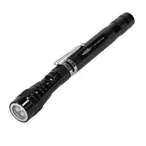 Police Security 97758 Flexible Telescoping Flashlight with Pick-Up Tool, LR44 Battery, Alkaline Battery, LED Lamp