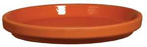 BCI German Terracotta 801691 Waterproof Saucer, 9-1/2 in W, Clay, Red