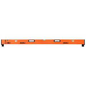 Johnson 5800-0610P Extendable Plate Level, 120 in L, 3-Vial, Aluminum, Orange