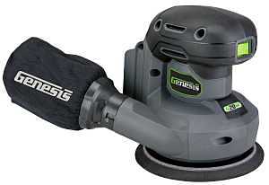 Genesis G20MAX GLROS20B Variable Speed Random Orbit Sander, Battery Included, 20 V, 2 Ah, 5 in Pad/Disc