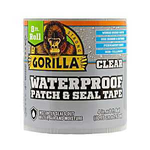 Gorilla 107261 Patch and Seal Tape, 8 ft L, 4 in W, Clear