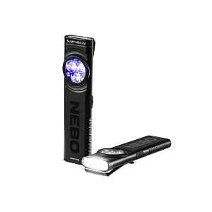 Nebo Slim Mini UV Series NEB-POC-1005 2-in-1 Rechargeable Pocket Light, 450 mAh, Lithium-Ion Battery, LED Lamp, Black