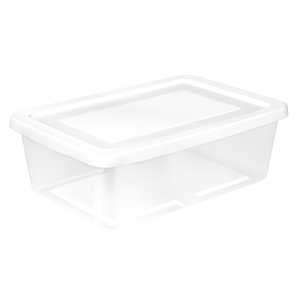 Sterilite 42438015 Storage Box, 12 qt, Plastic, White
