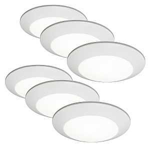 ETI Altair ALSD Series 63328101-6PK Downlight, 15 W, 120 V, LED Lamp, Polymer, Powder-Coated