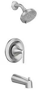 Moen Findlay 82518 Tub/Shower Faucet, Standard Showerhead, 1.75 gpm Showerhead, 6-Spray Setting, Diverter Tub Spout