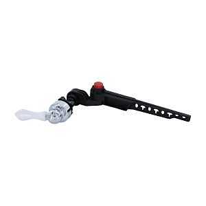 Toilet Handle, Universal Fit, Chrome with White Handle