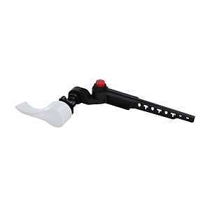 Danco 12064 Lever Replacement Handle, Angled, Front, Side Mounting, 9-3/4 in L Flush Arm, Plastic, Brushed Nickel