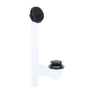 Touch-toe Tub Drain Kit With Matte Black Trim, 1-1/2 In. Plastic Tubing