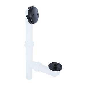Twist & Turn Tub Drain Kit With Matte Black Trim - Complete Bath Drain Solution