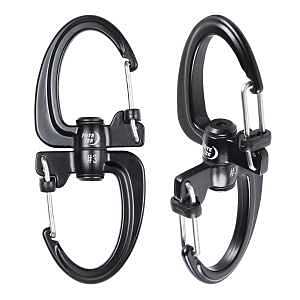 Nite Ize S-BINER 360 SLIDELOCK Series SBLR3-01-R3 Dual Carabiner, Wire, 1.3 in L, Zinc Alloy