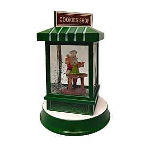 Santas Forest 21034 Christmas Shop Snow Globe, 7 in H