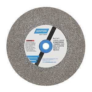 Norton 88260 Grinding Wheel, 6 in Dia, 1 in Arbor, Coarse, Aluminum Oxide Abrasive