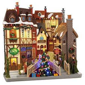 Lemax 45225 Christmas Decor, 10.63 in H, Oxfordshire Village, Resin, LED