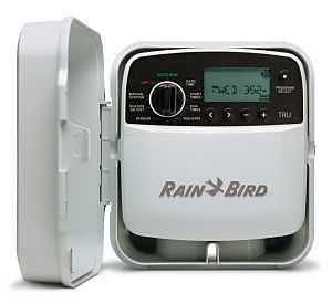 Rain Bird TRU Series TRU8O Programmable Irrigation Controller, 120 V, 8-Zone, 3-Program, Digital Display, Screw, White