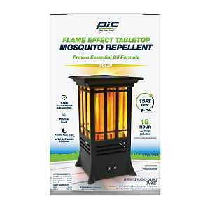 PIC TORCH-PATIO Insect Killer Torch with Flame Effect, LED Lamp, Black