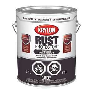 Krylon Rust Protector 469703008 Enamel Paint, Oil Base, Gloss Sheen, Pastel Tint, 1 gal